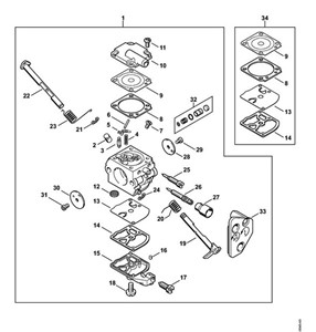 MS 200 T - Gaźnik C1Q-S128 Japonia