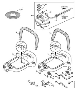 HS 82 R - Rama rękojeści, zbiornik paliwa