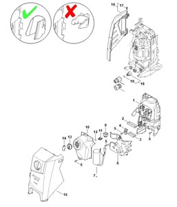 RE 110 - Sterowanie przepływem powietrza, pokrywa, Obudowa przełącznika