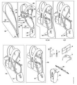 FS 260 - AA - Narzędzia, podwójny nośny pas barkowy