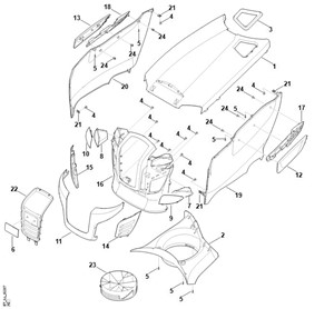RT 5097.1 Z -D - pokrywa silnika