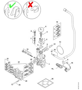 RE 110 PLUS - Pompa, blok zaworowy