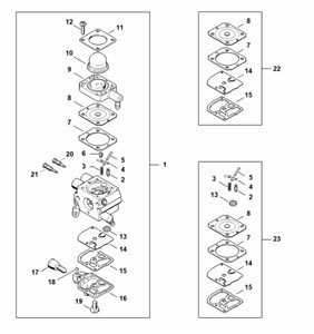 FS 55 2-MIX - Gaźnik 4140/39 2-MIX