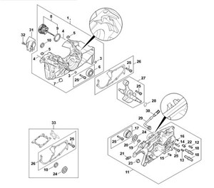 MS 462 C-M - A - Skrzynia korbowa