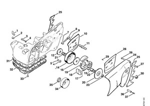 070 - Sprzęgło, koło napędu łańcucha