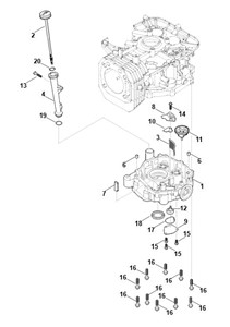 EVC 4000.1 -J - przekładnia regulatora, miska olejowa