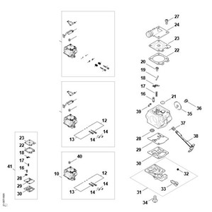 MS 260 - Gaźnik WT-427, WT-581, WT-590 ⇥ 1 62 154 675, 2 62 187 361 (07.2004)