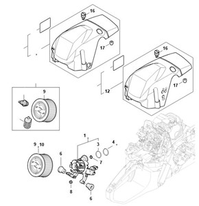 MS 362 - Filtr powietrza, pokrywa