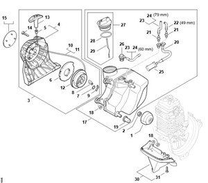 FS 89 -  Urządzenie rozruchowe, zbiornik paliwa