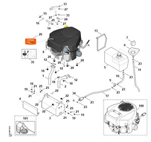 RT 5097.1 Z -H - silnik, zbiornik paliwa