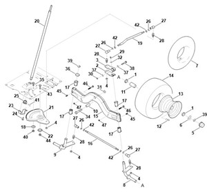 RT 4097.1 SX -E - Układ kierowniczy, koło przednie