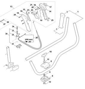 FS 450 - Uchwyt rurowy, rękojeść manipulacyjna