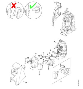 RE 120 - Sterowanie przepływem powietrza, pokrywa, Obudowa przełącznika1