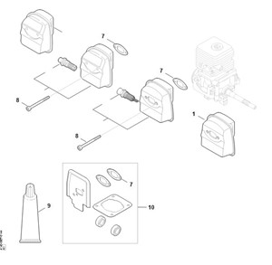 FS 55 R 2-MIX - E - Tłumik wydechu spalin