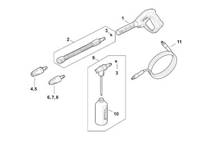 RE 80 - Pistolet, lanca natryskowa