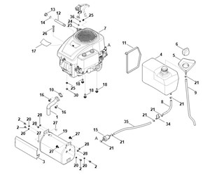 RT 5097.1 -H - silnik, zbiornik paliwa