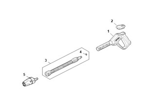 RE 100.0 PLUS CONTROL - Pistolet, lanca natryskowa