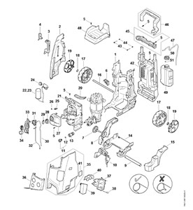 RE 150 - Wózek manewrowy, Sterowanie przepływem powietrza, Pokrywa, Obudowa przełącznika