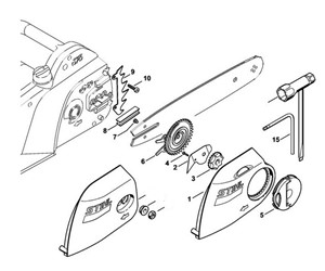 MSE 200 C-BQ - Pokrywa koła napędu łańcucha, narzędzia