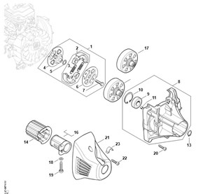 FS 260 - O - Sprzęgło, obudowa sprzęgła