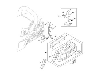 MS 462 C-M - Pokrywa koła napędu łańcucha