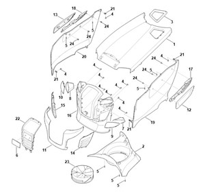 RT 5097.1 -D - pokrywa silnika