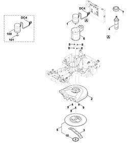 RMI 422.0P - Zespół tnący, regulacja wysokości