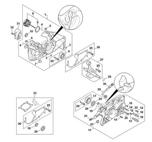 MS 462 C-M - B - Skrzynia korbowa