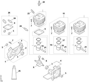 FS 450 - Skrzynia korbowa, cylinder