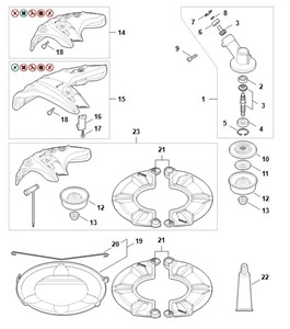 FS 55 R 2-MIX - AL - Przekładnia, osłona