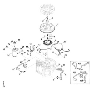 EVC 7000.0 (EVC7000-0001) - D - układ zapłonowy, rozrusznik, koło zamachowe