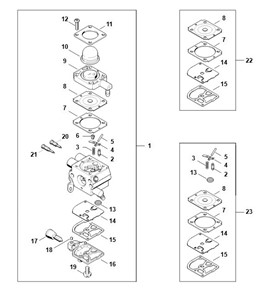 FS 55 R 2-MIX - U - Gaźnik 4140-39 2-MIX