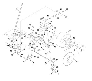 RT 5097.1 -E - Układ kierowniczy, koło przednie
