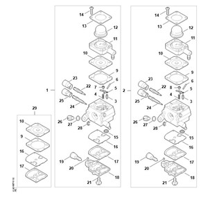 FS 38 2-MIX - AA - Gaźnik C1Q-S216, C1Q-S190 2-MIX (16.2014), (39.2011)