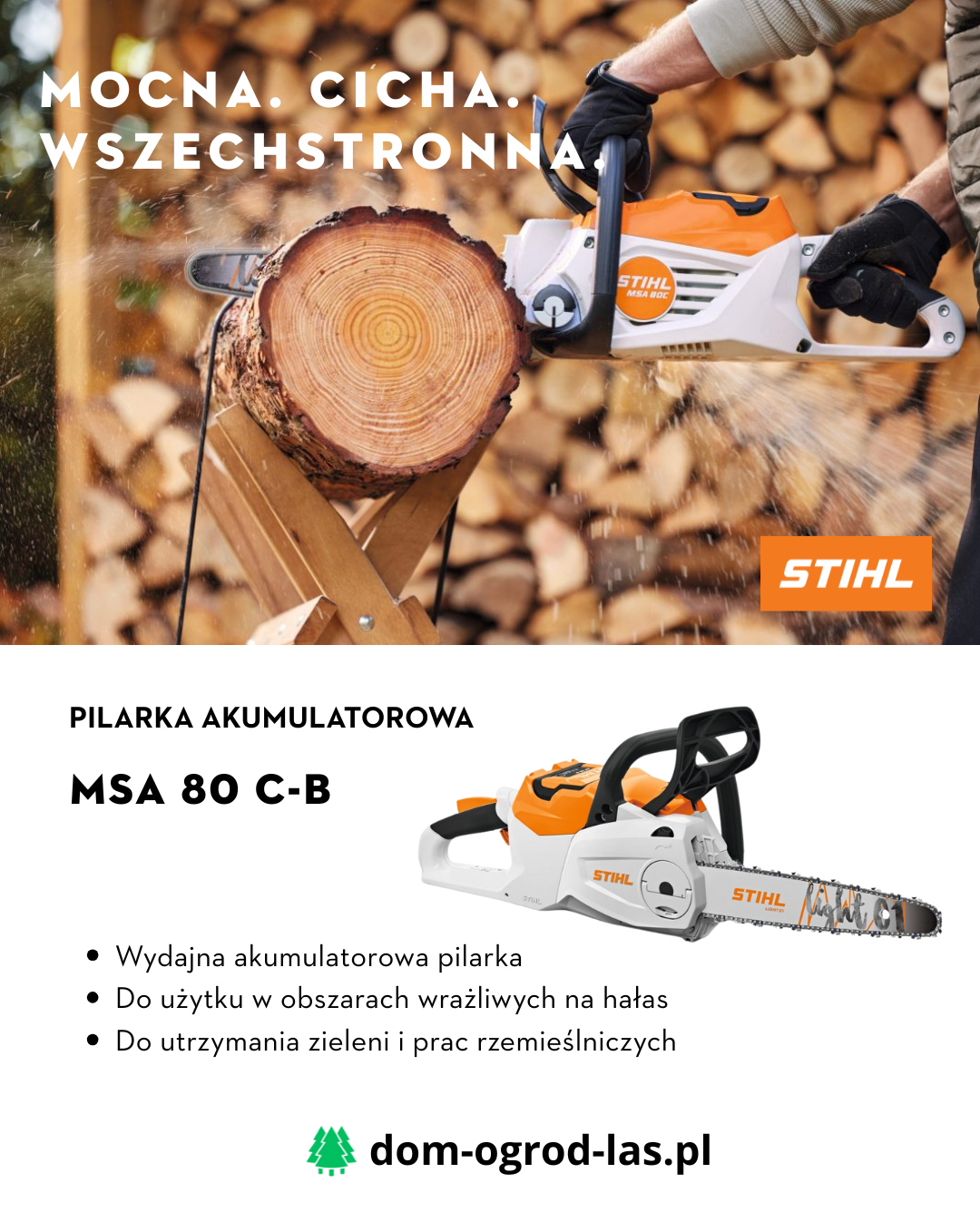 Pilarka akumulatorowa STIHL MSA 80 C-B 35 cm