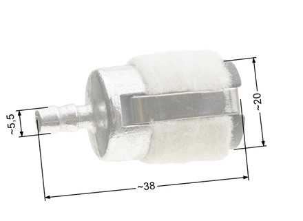 Ciężki filtr paliwa do pilarek spalinowych NAC i innych modeli produkcji chińskiej.