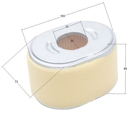  Filtr powietrza 103x73x69 mm do silnika spalinowego Honda GX160 i Loncin G200