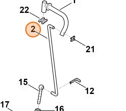 Pręt STIHL 6140 703 1751 do traktorka ogrodowego```