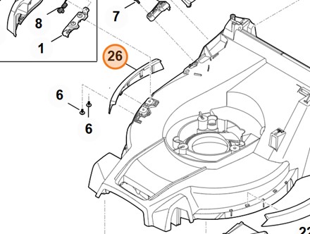 Oryginalna listwa ochronna korpusu i krawędzi kosiarki Stihl OEM WA41 706 7305