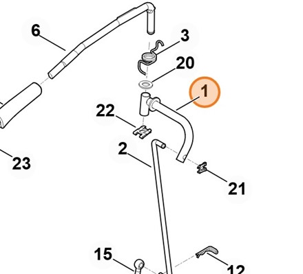 Dźwignia regulacyjna STIHL 6140 700 2900 do traktorka ogrodowego