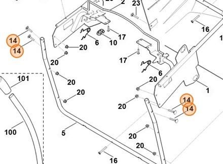 Śruba z łbem okrągłym Stihl 0000 951 8201 oryginalna część OEM