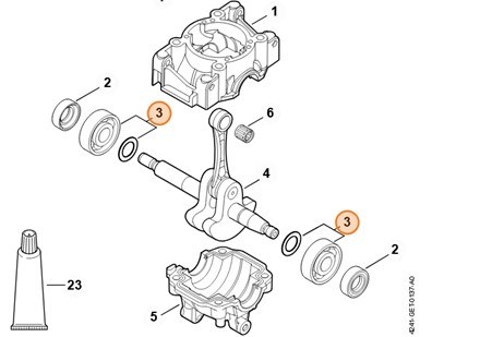 Pierścień uszczelniający wał 12x22x7 9639 003 1230