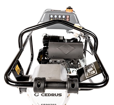 Stopa wibracyjna Cedrus ST02 skoczek z silnikiem Loncin i kołami transportowymi