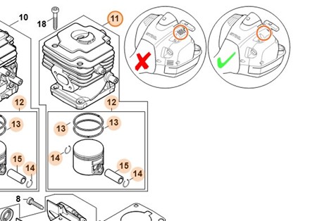 Cylinder z tłokiem Ø 44 mm 4147 020 1205