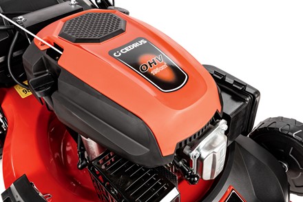 Kosiarka spalinowa z napędem CEDRUS KS53SV-E z elektrycznym rozruchem e-start i stalową obudową 53 cm
