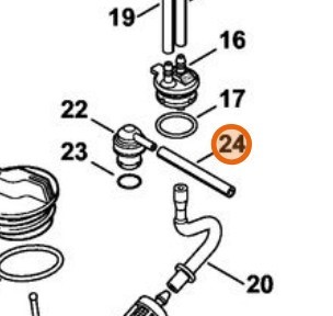Oryginalny przewód gumowy Stihl 4119 141 8600 o długości 52 mm do urządzeń spalinowych Stihl
