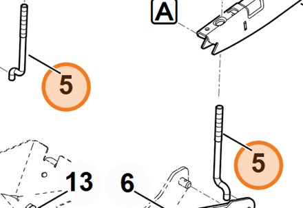 Oryginalny kołek gwintowany Stihl OEM 6165 703 4610 do traktorków kosiarki serii MT i RT