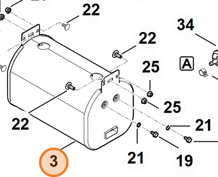 Oryginalny metalowy tłumik wydechu spalin Stihl OEM 6170 140 0640 z osłoną termiczną do traktorka kosiarki serii RT