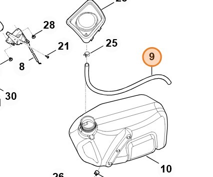 Giętki przewód paliwowy 6140 350 2720