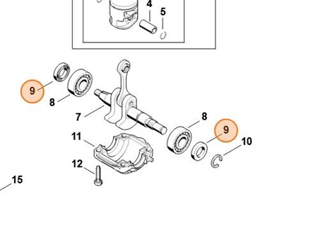  Pierścień uszczelniający wał 15x25x4 96390031575
